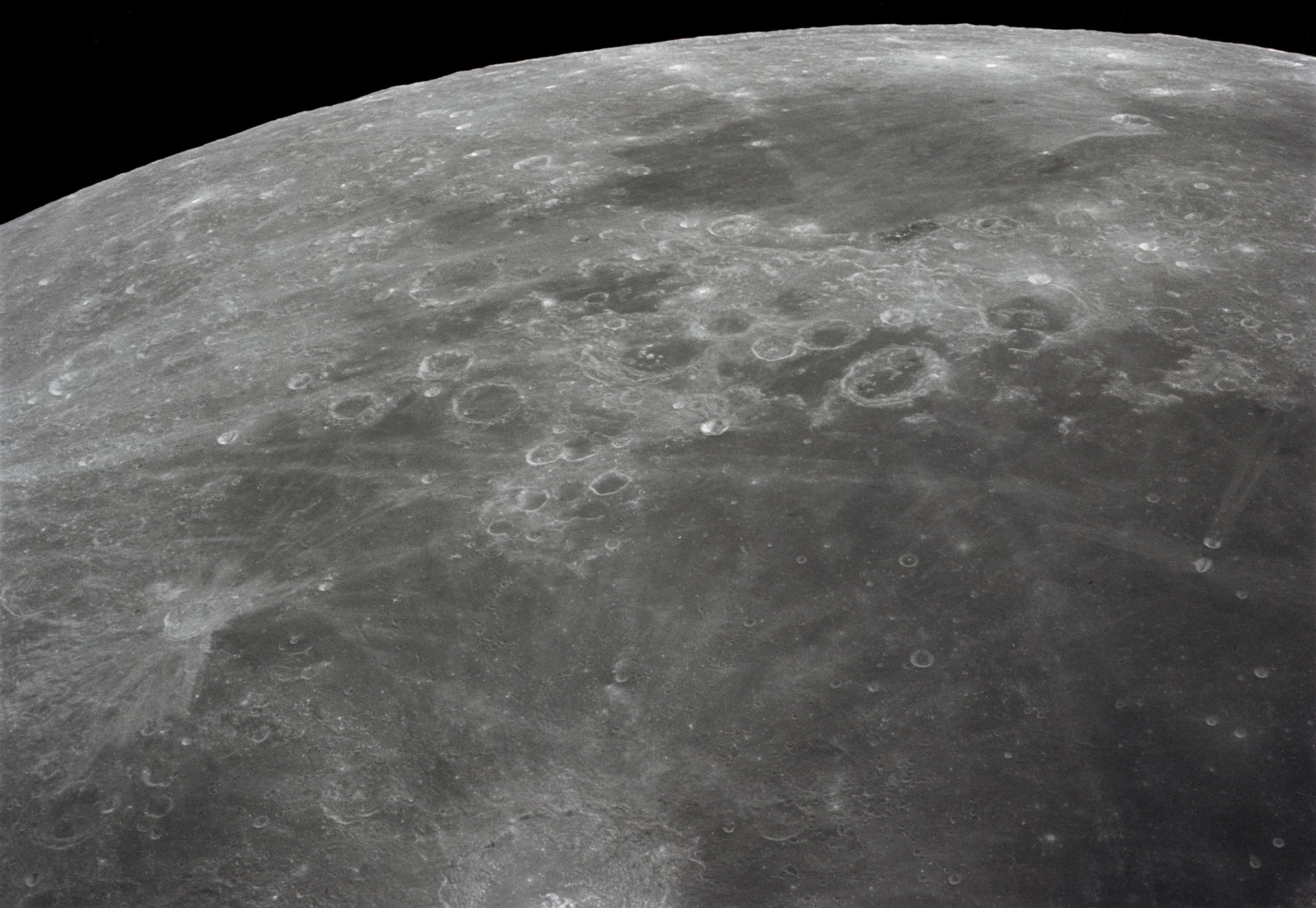 Lunar surface photographed during the Apollo 16 mission. NASA, public domain.